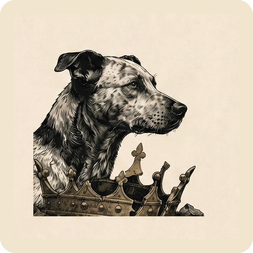 The hound and crown, mark of the House